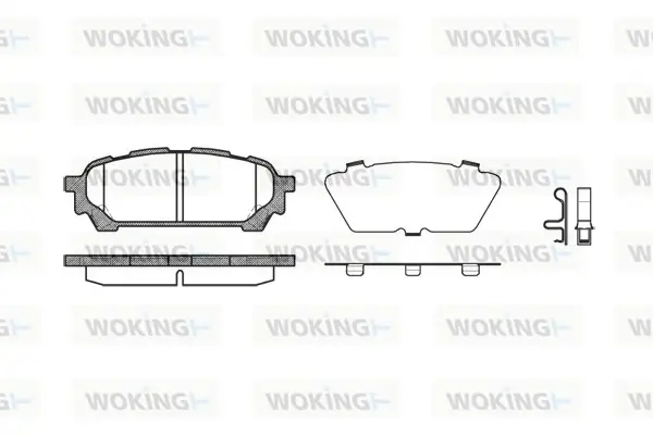 Задние тормозные колодки WOKING P1076301