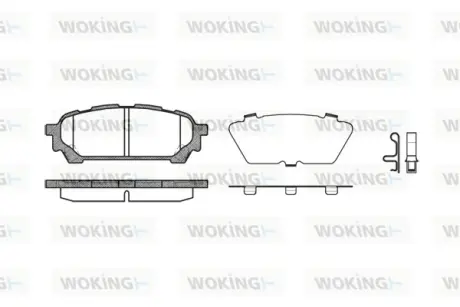 Задние тормозные колодки WOKING P1076301