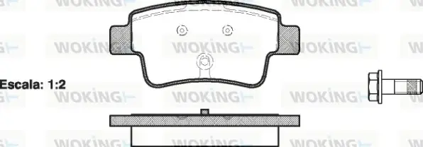Задние тормозные колодки WOKING P1098300