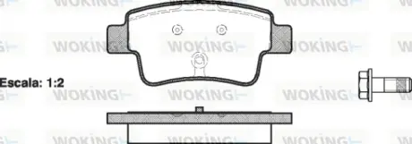 Задні тормозні (гальмівні) колодки WOKING P1098300