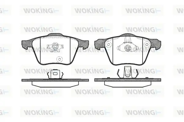 Передние тормозные колодки WOKING P1143300