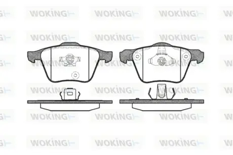 Передние тормозные колодки WOKING P1143300 Вольво Xc90