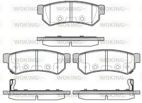 Задні тормозні (гальмівні) колодки WOKING P11483.12 (фото 1)
