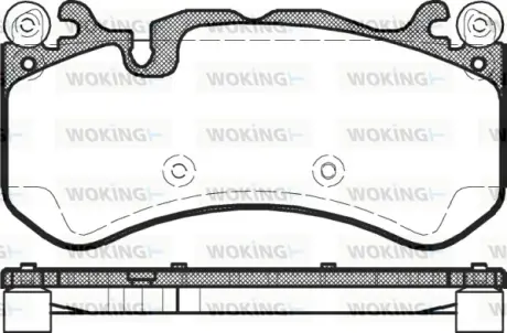 Передні тормозні (гальмівні) колодки WOKING P12003.00