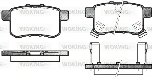 Задние тормозные колодки WOKING P1232302