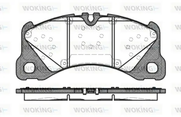 Передние тормозные колодки WOKING P1245340