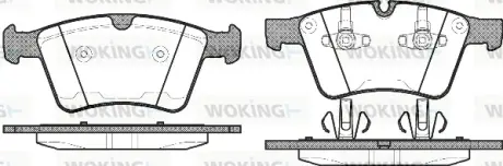 Передні тормозні (гальмівні) колодки WOKING P1270300 Мерседес Мл w164