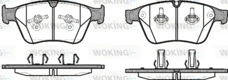 Передние тормозные колодки WOKING P12713.00