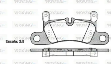 Задні тормозні (гальмівні) колодки WOKING P1279320 Porsche Cayenne
