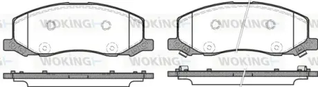 Передні тормозні (гальмівні) колодки WOKING P1286302