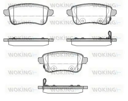 Задні тормозні (гальмівні) колодки WOKING P1287302