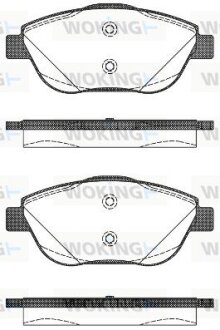 Передні тормозні (гальмівні) колодки woking P1292310 на Ситроен Дс3