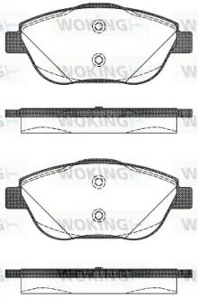 Передні тормозні (гальмівні) колодки WOKING P1292310 Ситроен С3 пикассо