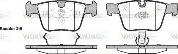 Задние тормозные колодки WOKING P1316300