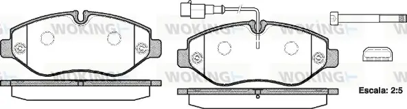 Передние тормозные колодки WOKING P13453.02