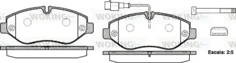 Передні тормозні (гальмівні) колодки WOKING P13453.02