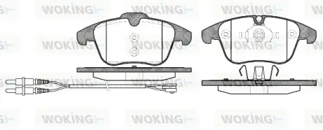 Передні тормозні (гальмівні) колодки WOKING P1349301