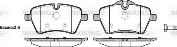 Передние тормозные колодки WOKING P1377300