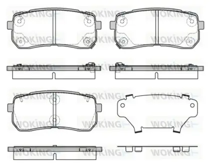 Задні тормозні (гальмівні) колодки WOKING P1388312