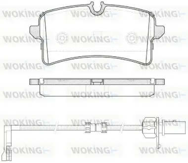 Задні тормозні (гальмівні) колодки WOKING P14053.12