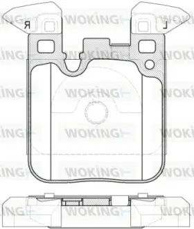 Задні тормозні (гальмівні) колодки WOKING P14393.00