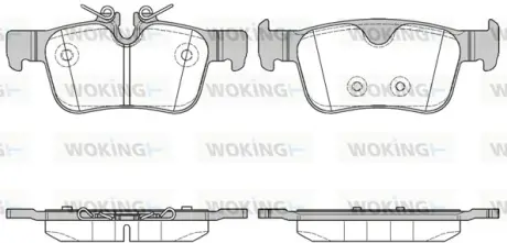 Задние тормозные колодки WOKING P1451310 Вольво Xc60