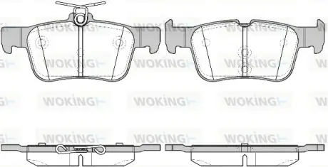 Задні тормозні (гальмівні) колодки WOKING P1451342