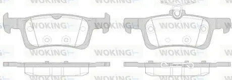 Задние тормозные колодки WOKING P1463300 Пежо 308