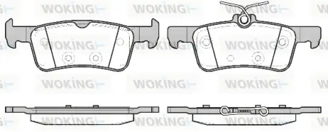 Задні тормозні (гальмівні) колодки WOKING P1463320