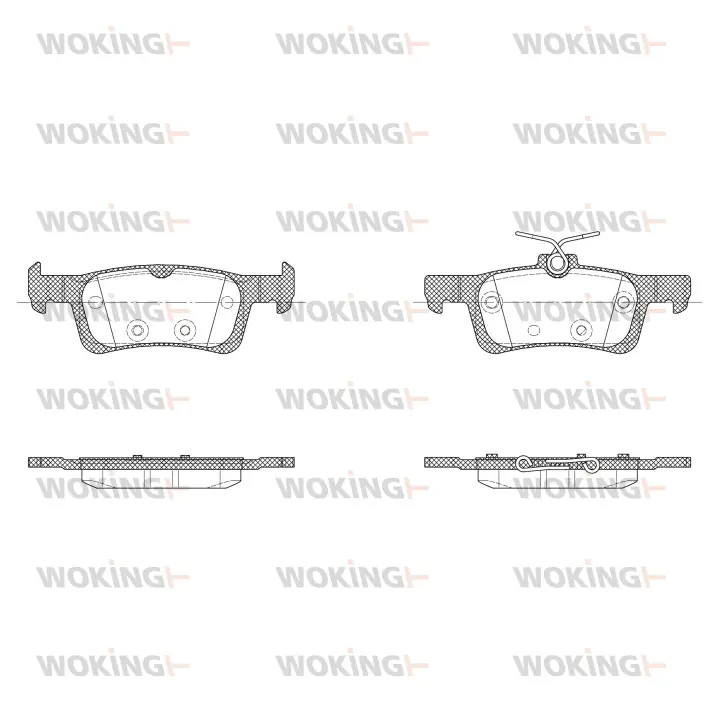 Задние тормозные колодки WOKING P1463330