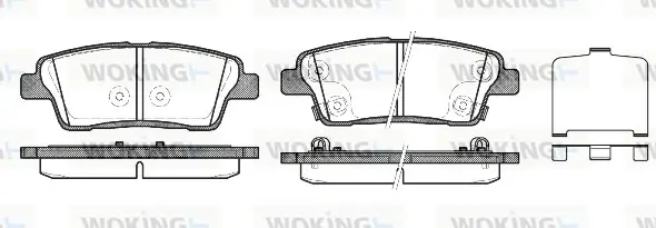 Задние тормозные колодки WOKING P1558302