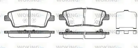 Задние тормозные колодки WOKING P1558302
