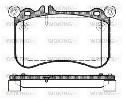Передні тормозні (гальмівні) колодки woking P1565300