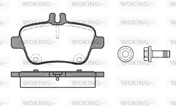 Задние тормозные колодки WOKING P1577300
