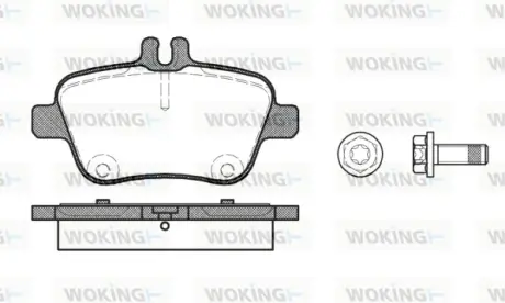 Задние тормозные колодки WOKING P1577300 Мерседес W169