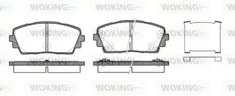 Передние тормозные колодки WOKING P1581302 Киа Пиканто