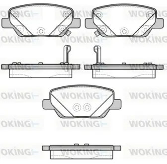 Задні тормозні (гальмівні) колодки WOKING P1600302