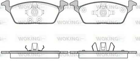 Передні тормозні (гальмівні) колодки WOKING P1603300