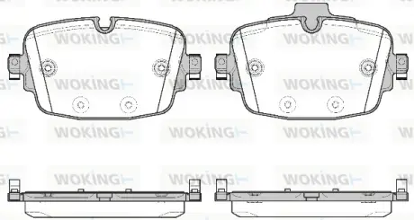 Задние тормозные колодки WOKING P16393.00