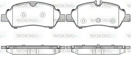 Задние тормозные колодки WOKING P17053.00