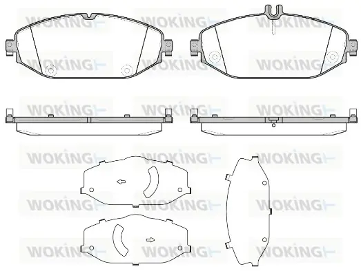 Передні тормозні (гальмівні) колодки WOKING P17183.00 (фото 1)