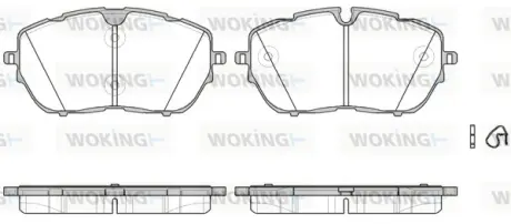 Передні тормозні (гальмівні) колодки WOKING P17543.00