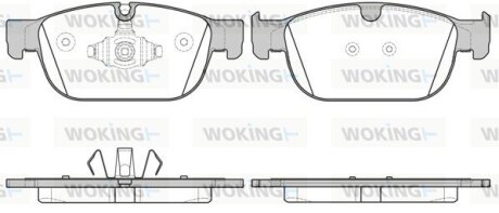 Передні тормозні (гальмівні) колодки woking P1796300 на Вольво Xc60
