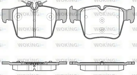Задні тормозні (гальмівні) колодки WOKING P1797300