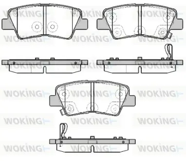 Задні тормозні (гальмівні) колодки WOKING P1907302