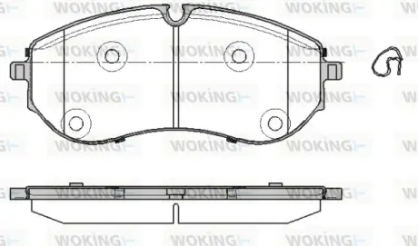 Передні тормозні (гальмівні) колодки WOKING P1957300