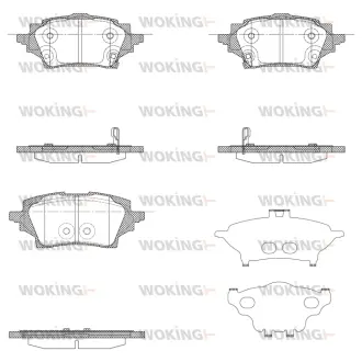 Задні тормозні (гальмівні) колодки WOKING P19593.02