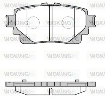 Задні тормозні (гальмівні) колодки WOKING P1972300