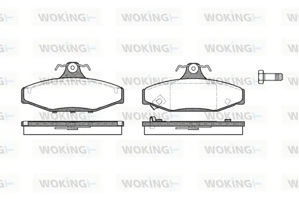 Задние тормозные колодки WOKING P2353.12