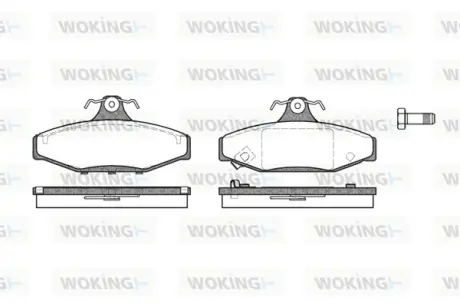 Задние тормозные колодки WOKING P2353.12